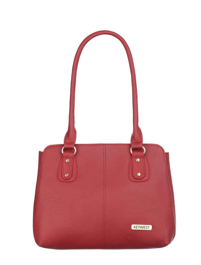 Keywest Women's Penguin Satchel Tote Handbag for Women | Ladies purse | Stylish Shoulder Bag | Gift For Woman | Maroon - Image 2