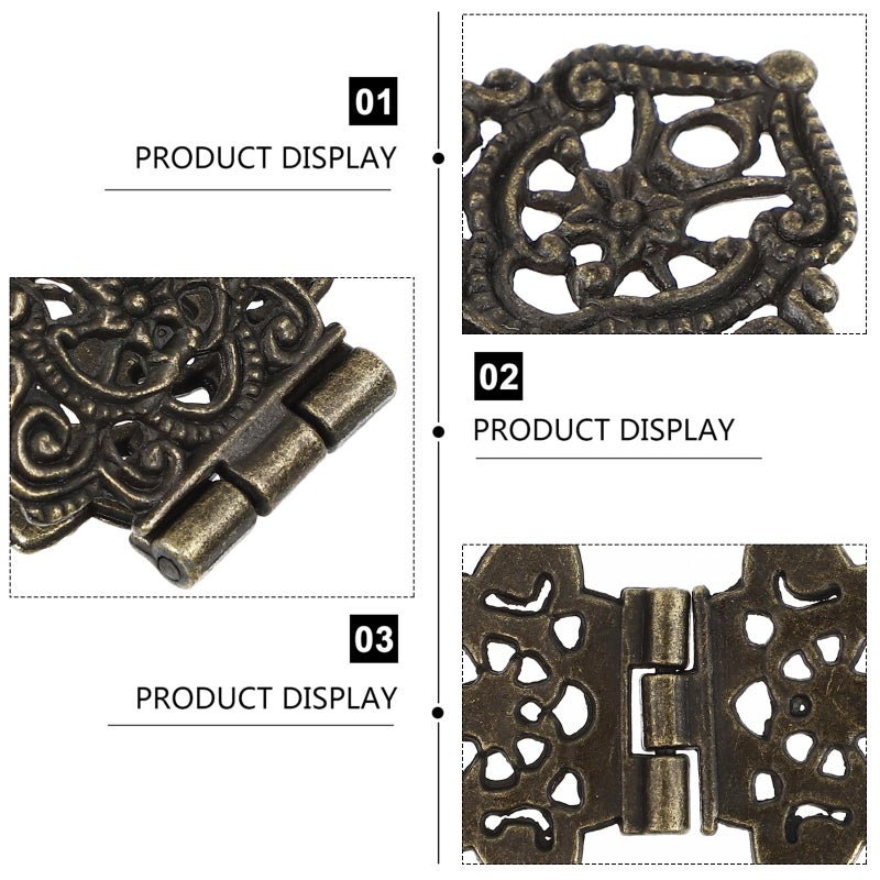 Vintage Butterfly Zinc Alloy Hinges 10PCS For Jewelry Craft Storage Box - Image 4