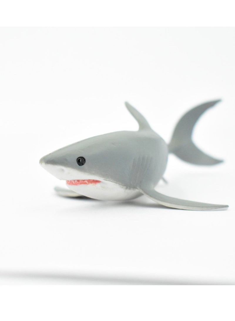Great White Shark, Baby, Museum Quality, Hand Painted, Rubber Fish, Realistic Toy Figure, Model, Replica, Kids, Educational, Gift，Large Great White Shark Toy - Realistic Sea Creature Sharks Figure - Marine Life Plastic Shark for Boys Girls & Kids Ages 3+,  - Image 1