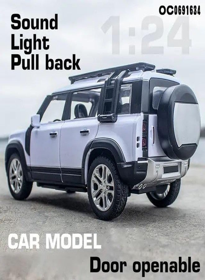 endevi1:24 Scale Exclusive Alloy Metal Pull Back Die-cast Car Model with Sound Light Mini Auto Toy for Kids Metal Model Toy Car with Sound and Light (1.24 New Defender-Multicolor) - Image 2