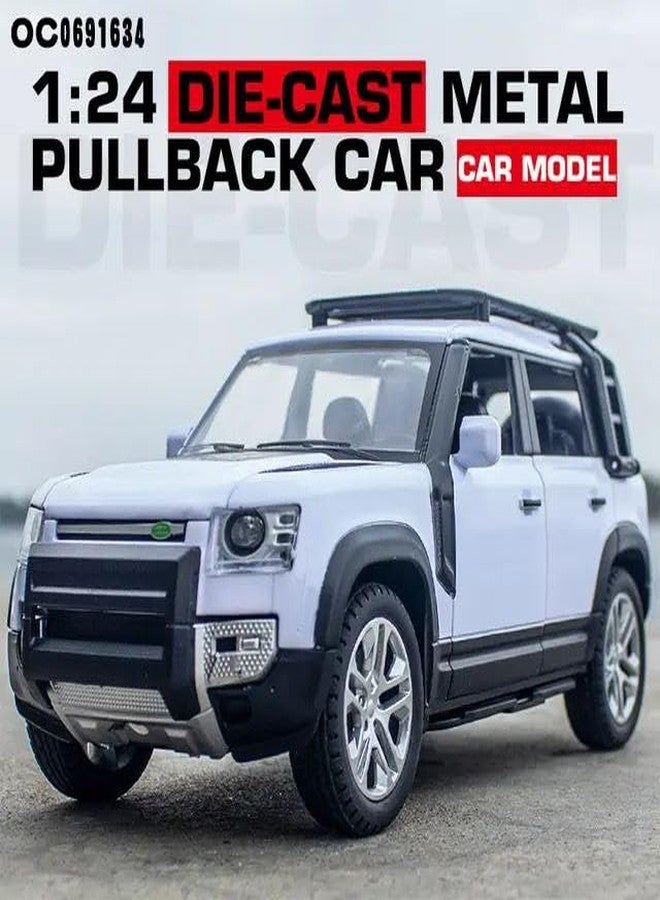 endevi1:24 Scale Exclusive Alloy Metal Pull Back Die-cast Car Model with Sound Light Mini Auto Toy for Kids Metal Model Toy Car with Sound and Light (1.24 New Defender-Multicolor) - Image 3