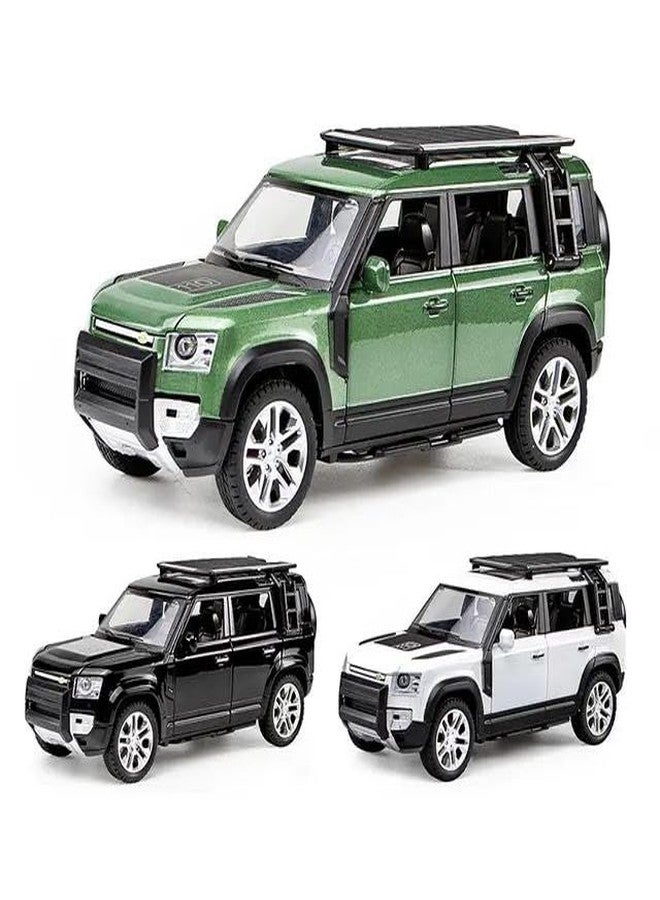 endevi1:24 Scale Exclusive Alloy Metal Pull Back Die-cast Car Model with Sound Light Mini Auto Toy for Kids Metal Model Toy Car with Sound and Light (1.24 New Defender-Multicolor) - Image 1