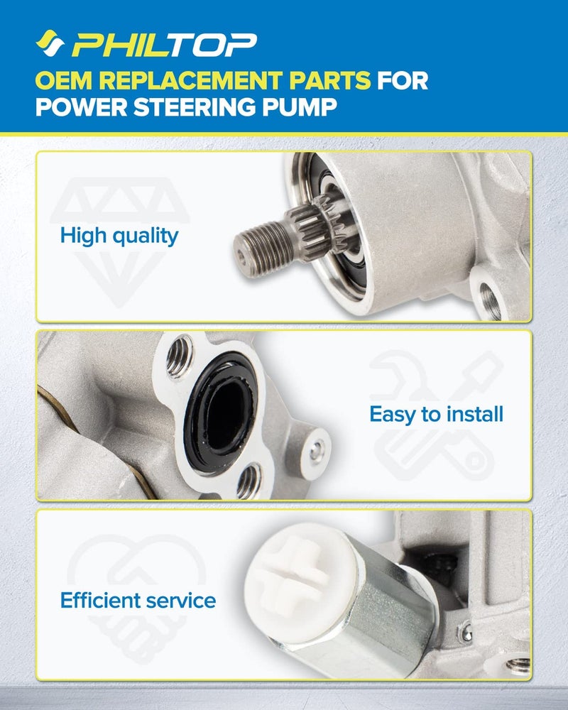 PHILTOP 21-5219 Power Steering Pump Fit For 2000-2004 Xterra 3.3L, 1999-2004 Frontier 3.3L Power Steering Pump - Image 5