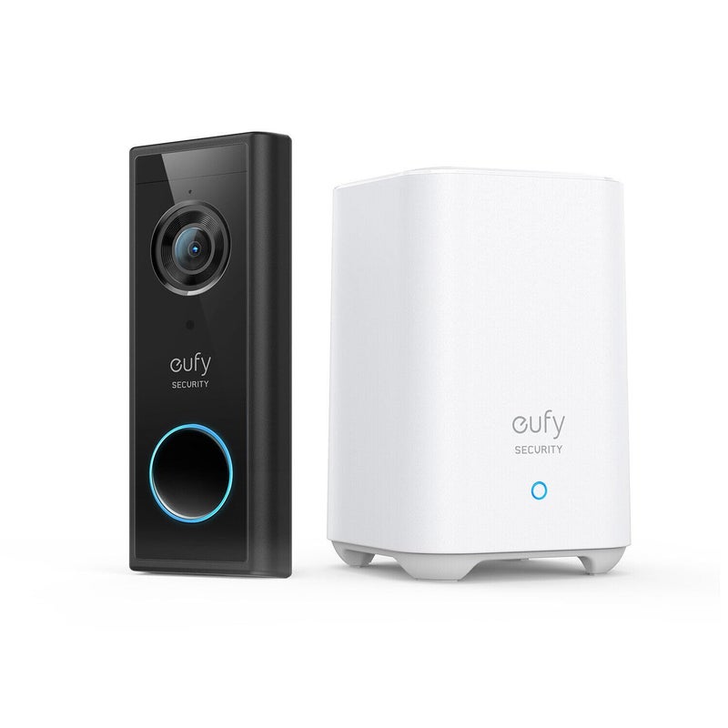 eufy eufy Battery-Powered 2K Video Doorbell with Homebase, Black  - Image 1
