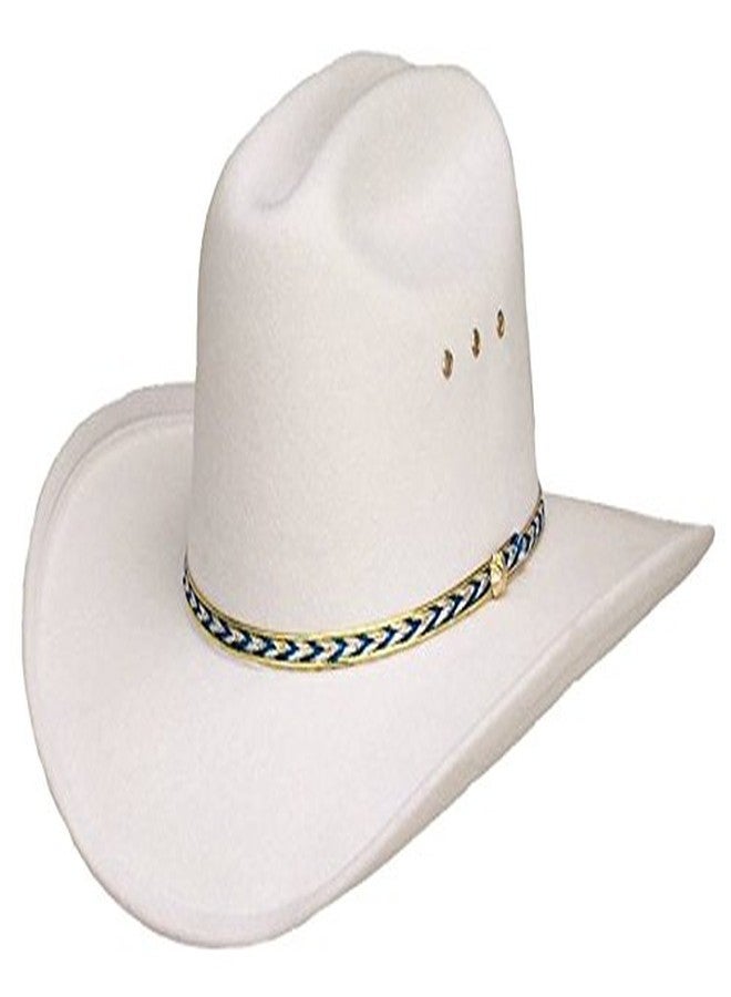 WESTERN EXPRESS Men's Faux Felt Woodcock Cowboy Hat with Gold Band Rodeo Cattleman Mexican - Brown Color Adults Size (61) - 7 5/8 - Image 2
