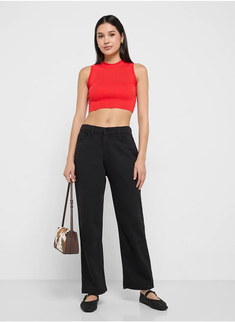 Ginger High Rise Straight Fit Jeans