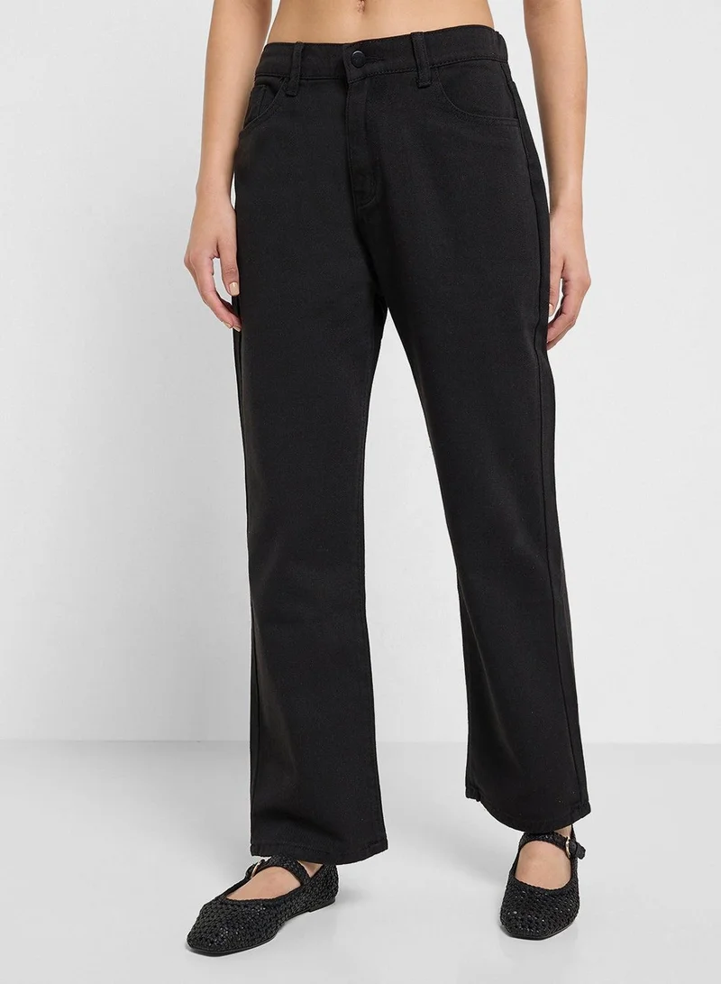 High Rise Straight Fit Jeans