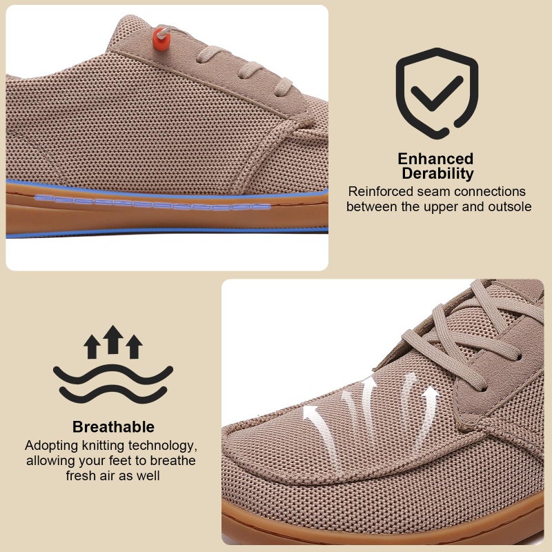 Pulltop Men's Barefoot Wide Toe Box Shoes - Minimalist Dress | Zero Drop | Slip On for Walking NUT Size 8 Wide - Image 5