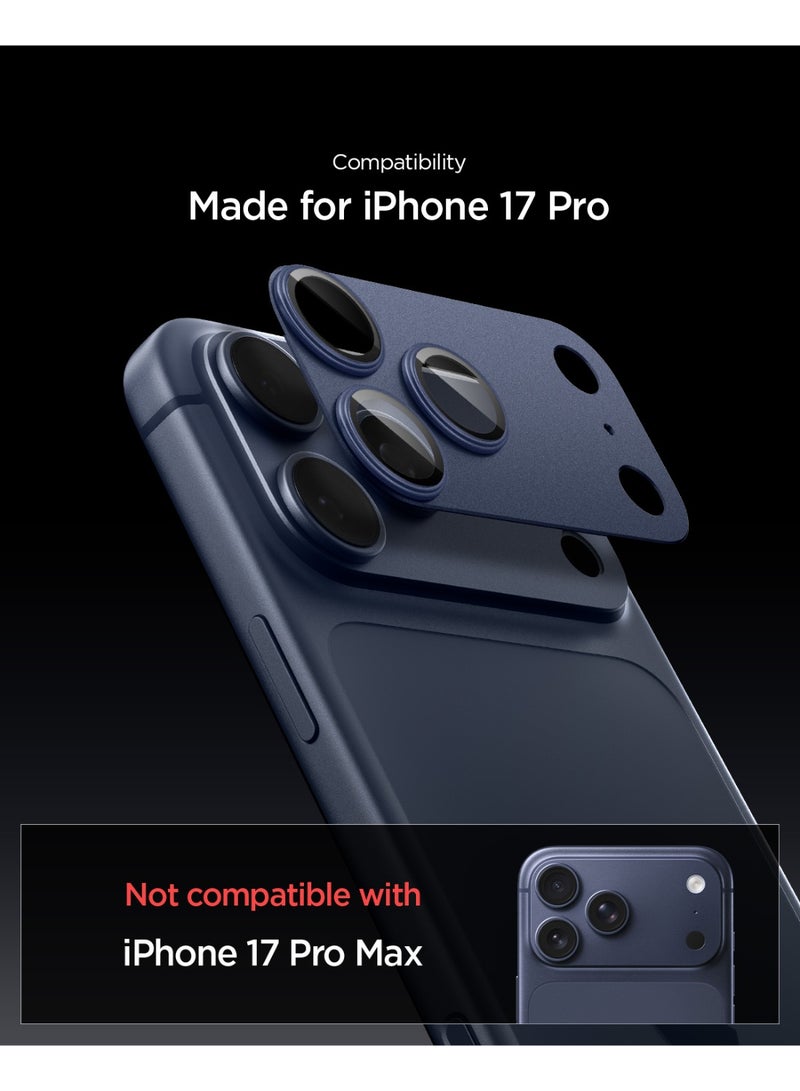 Spigen GLAStR EZ-Fit Optik Pro XL for iPhone 17 PRO Camera Lens Protector [1 Pack] - Deep Blue - Image 2