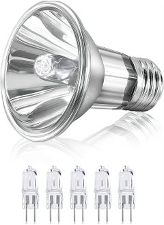 Reptile Halogen Bulbs E27 50W Dimmable UVA/UVB Full Spectrum Tortoise Heating Bulb Backlight Basking Spotlight for Turtle Lizard Snake Amphibian