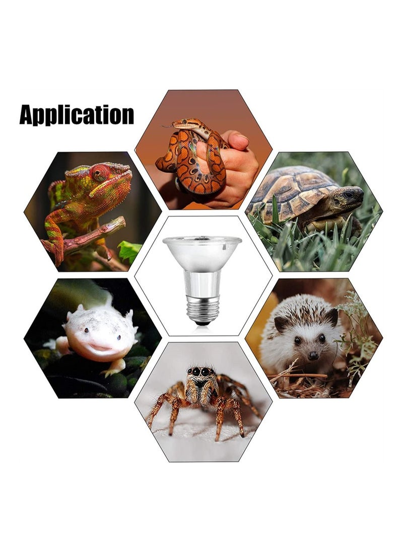 SYOSI - Reptile Halogen Bulbs E27 50W Dimmable UVA/UVB Full Spectrum Tortoise Heating Bulb Backlight Basking Spotlight for Turtle Lizard Snake Amphibian - Image 1