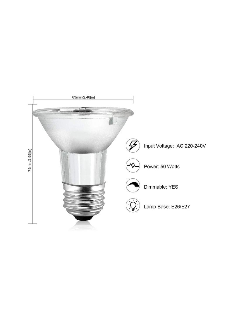 SYOSI - Reptile Halogen Bulbs E27 50W Dimmable UVA/UVB Full Spectrum Tortoise Heating Bulb Backlight Basking Spotlight for Turtle Lizard Snake Amphibian - Image 1