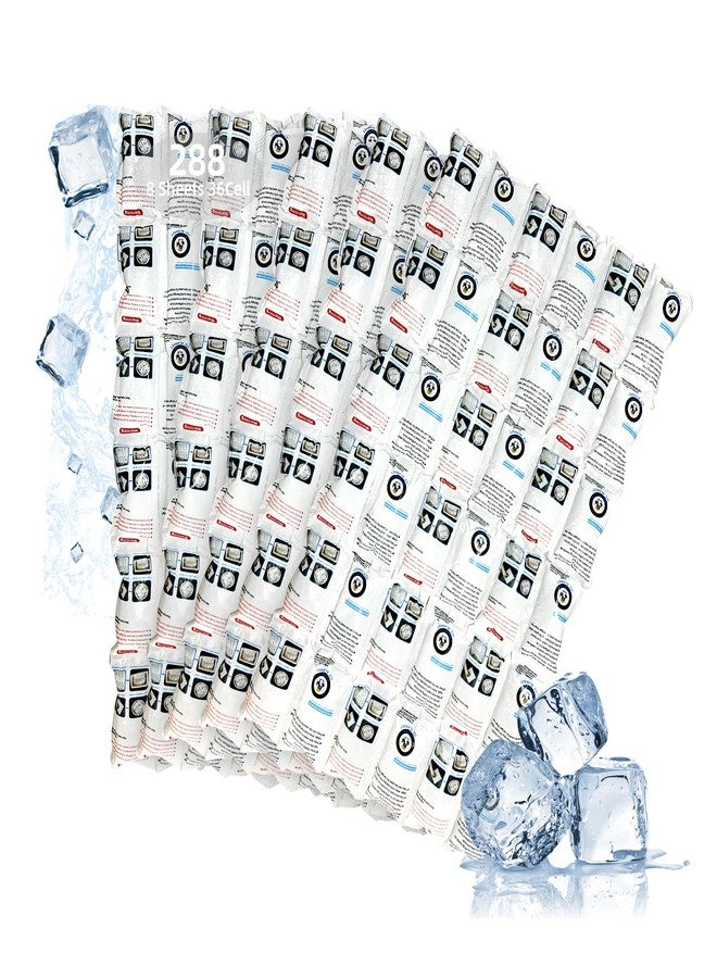 WORLD-BIO Ice Packs for Shipping, Long Lasting Dry Ice Packs for Coolers, Reusable Dry ice Shipping Kit, 24+ Hour Freeze Power Pack, Keep Food Frozen While Travelling, 6x6 Cell Pack Bulk 8 Sheets, 288Cells - Image 1