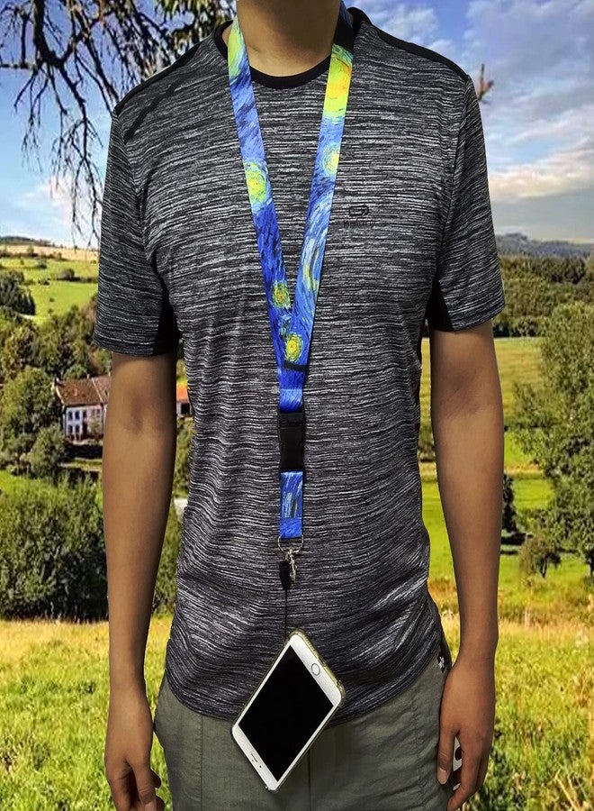 HAMYEE 3 Pack Lanyard for Keys Keychain ID Badge Holder Detachable Neck Strap Buckle Metal Spring Keyring Cool for Women Men Adult, 3pcs Mixed Colors, 58cm*2.5cm - Image 3