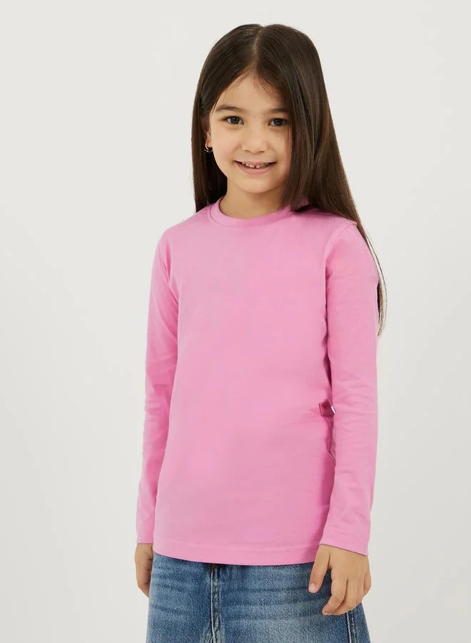 Styli Solid Round Neck T-Shirt