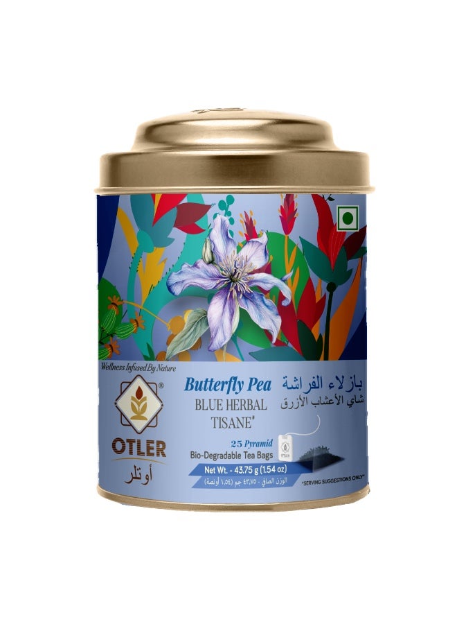 Otler BUTTERFLY PEA HERBAL GREEN TEA 25 TEA BAGS - Image 1