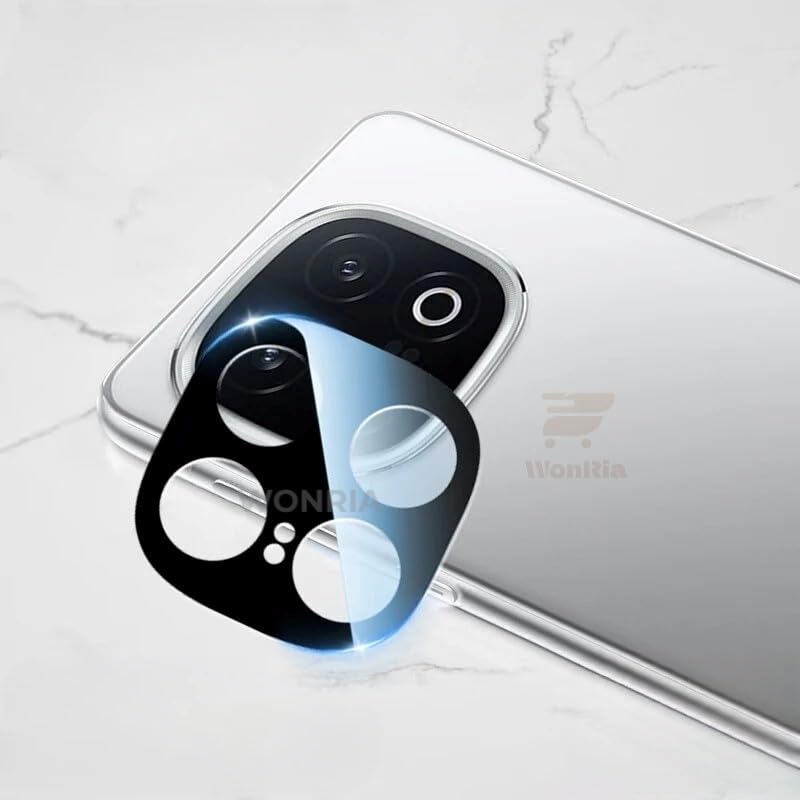 WonRia Back Camera Lens Protector for iQOO 13 5G Camera Glass Protector Guard [3D Premium] - Black - Image 2