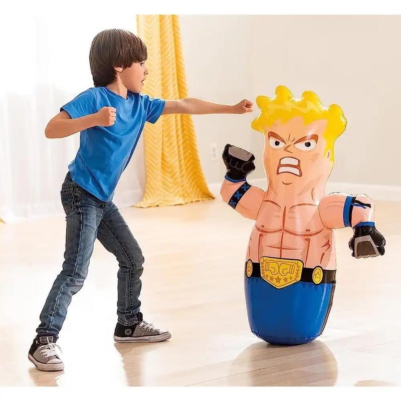 Intex 3D Animated Character Bop Bag with Size 94X74cm- Yellow Hair