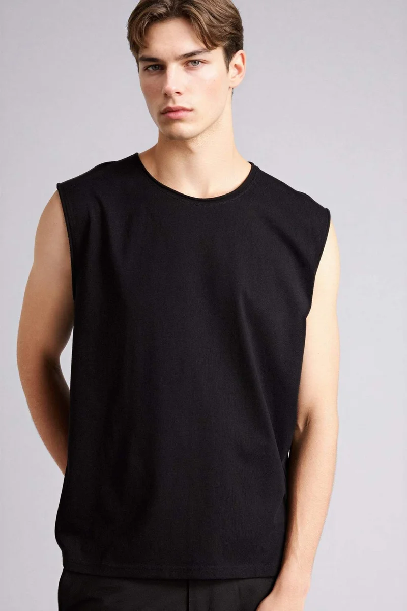 DeFacto 100% Cotton Boxy Fit Tank Top