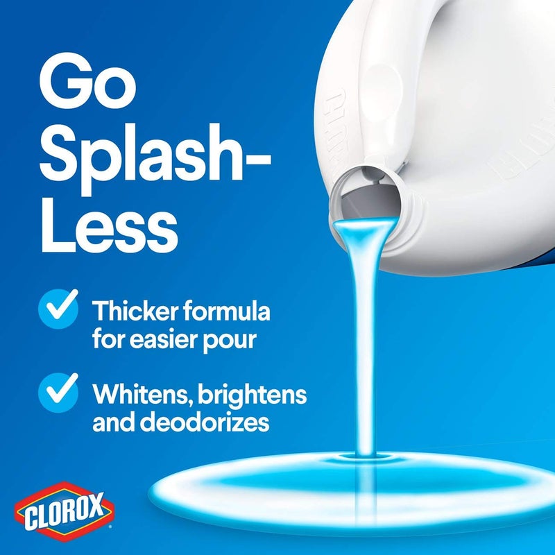 Clorox Splash-Less Bleach, Clean Linen Scent, 55 Ounces, 2 Pack (110 Ounces Total), Real Bleach Made Simple™ - Image 3