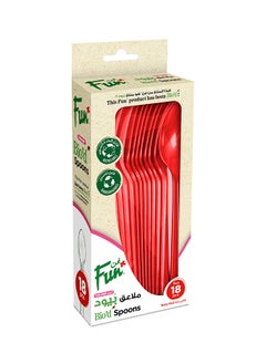 Colors Biodegradable Spoons 18 Pcs