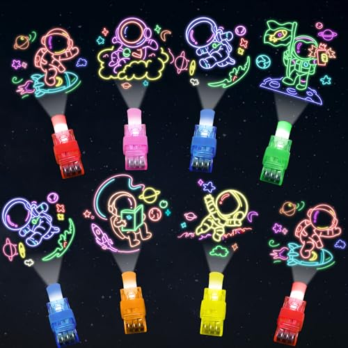 Oitnlaughter 36Pcs Space LED Finger Lights Astronaut Party Favors Glow in the Dark Light Up Finger Lights Outer Space Themed Toys Bulk for Galaxy Birthday Party Goodie Bag Stuffer Birthday Gifts Classroom Prize - Image 1