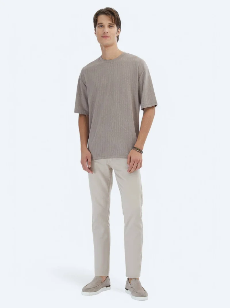 Kip Mink Patterned Crew Neck T-Shirt