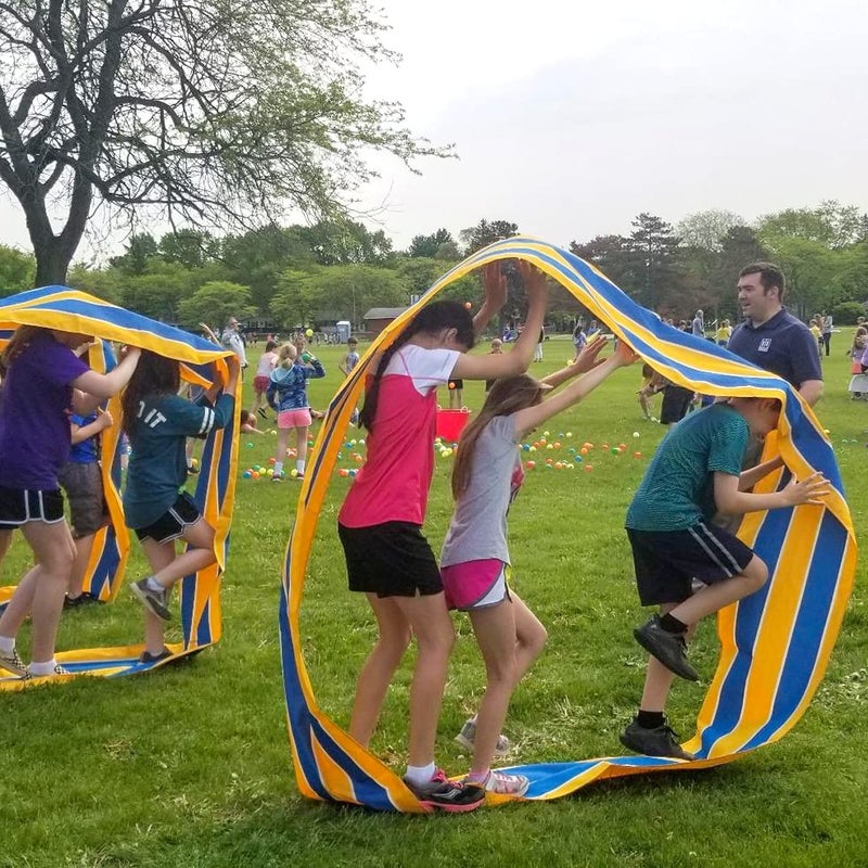 KINDEN Teamwork Games Run Mat 2 Packs Teamwork Games Group Learning Activity Fun Playing Run Mats for Adults Kids Family Field Day Backyard Playground Birthday Party Games