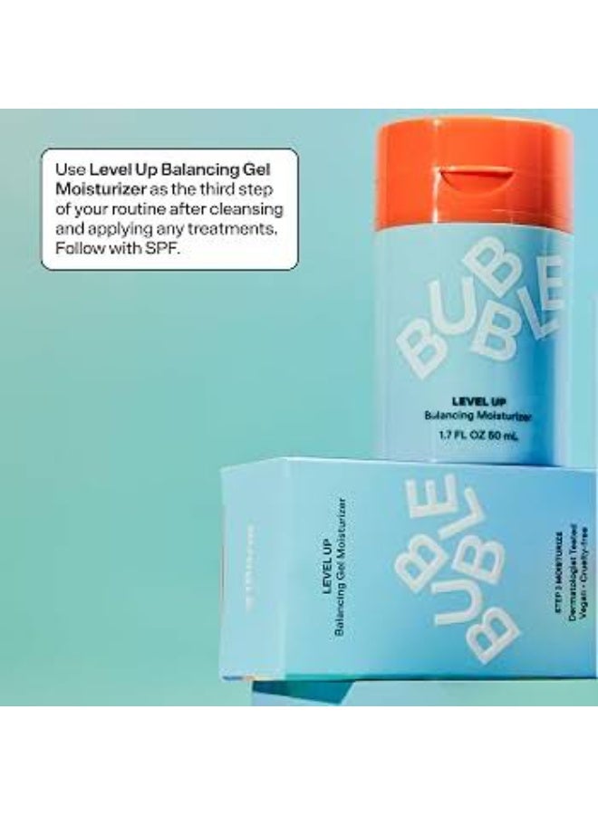 Bubble Skincare Level Up Balancing Moisturizer，Face Hydrating Gel Moisturizer Formulated with Zinc PCA + Niacinamide for Improved Texture & Radiance，Skin Care for Oily or Combination Skin (50ml) - Image 5