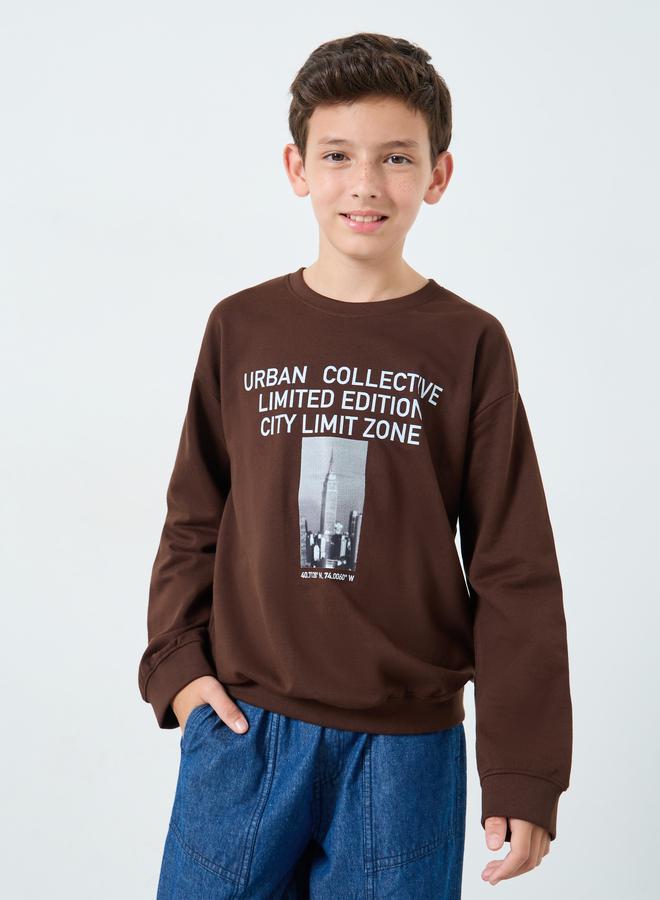 Styli Teens Drop Shoulder Graphic Sweatshirt - Image 1
