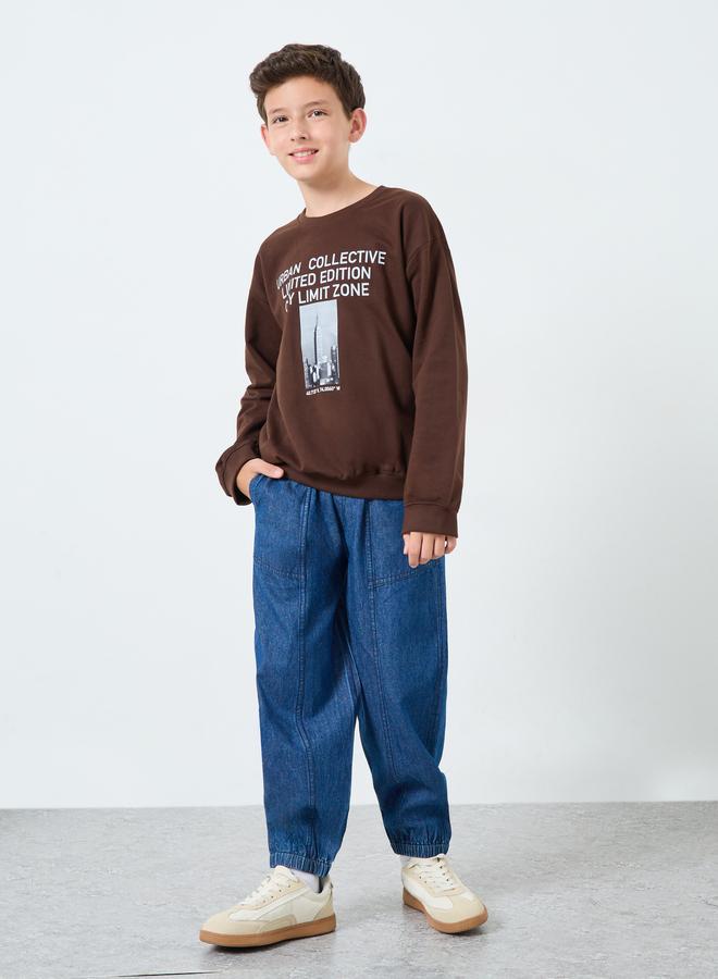 Styli Teens Drop Shoulder Graphic Sweatshirt - Image 2