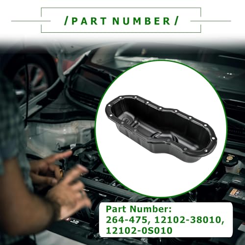 PartsFlow 264-475 Engine Oil Pan Lower Compatible with Toyota Tundra Sequoia 2007-2014 Land Cruiser 2008-2014 Lexus LX570 2008-2014 5.7L V8 Replace 12102-38010 - Image 3