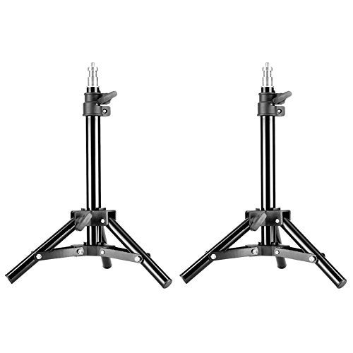 SHOPEE Branded Mini Set of Two Aluminum Photography Back Light Stands with 43"/109cm Max Height for Relfectors, Softboxes, Lights, Umbrellas, Backgrounds