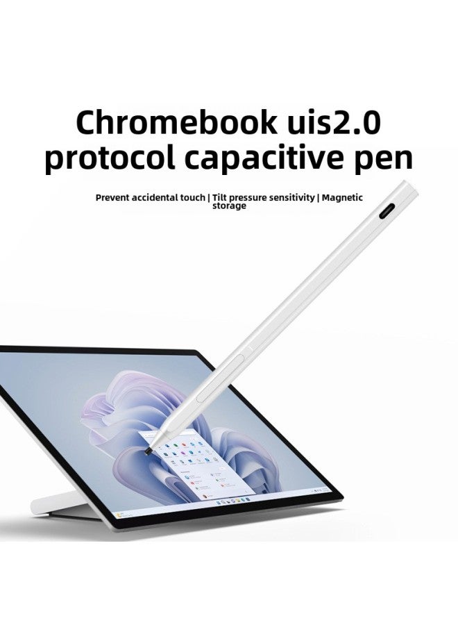 قلم سعوي للكمبيوتر اللوحي Google Chromebook USI2.0 بروتوكول 4096 تحسس الضغط طرف التخميد الأصلي-اللون: أسود - Image 2