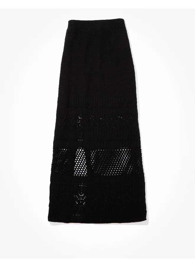 American Eagle Slit Detail Knitted Midi Skirt
