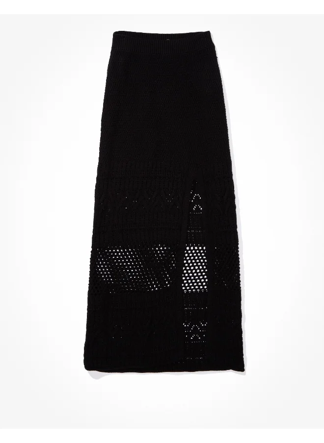 American Eagle Slit Detail Knitted Midi Skirt