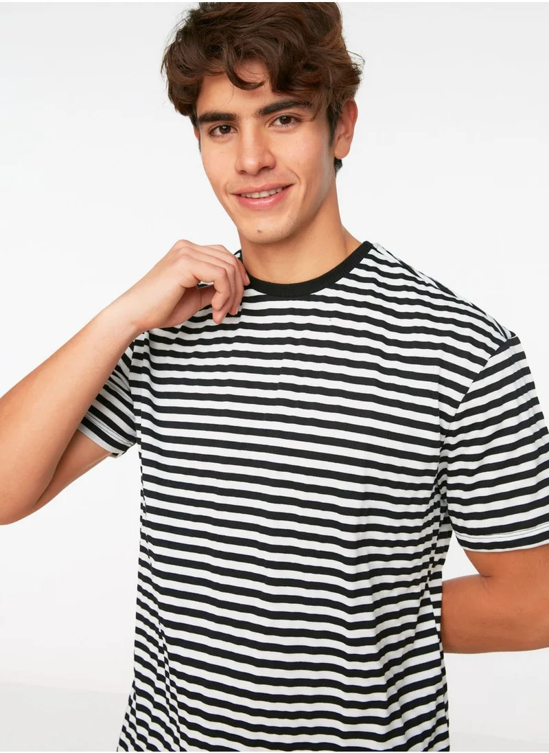 trendyol Striped Crew Neck T-Shirt