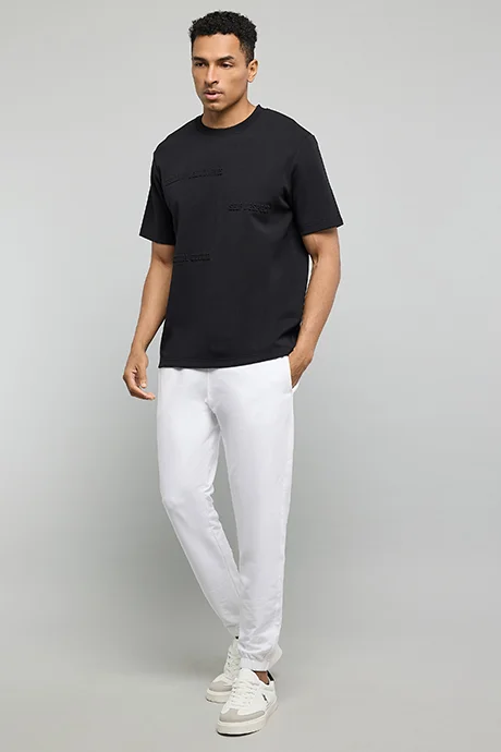 أر أند بي Solid Joggers with Drawstring Waist