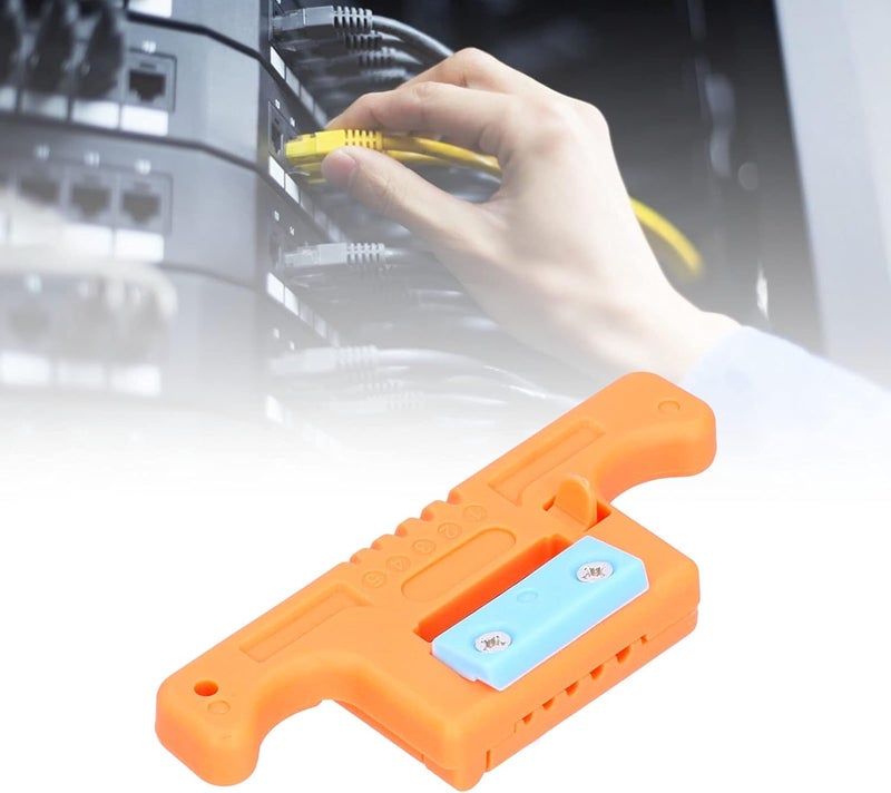 Longitudinal Cable Stripper, Orange, Sharp Blade, Safe Splicing Tool for 1.9 3.0mm Cables, Ideal for Electricians and Technicians - Image 3