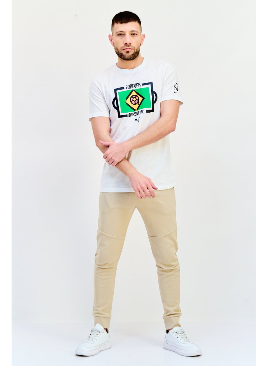 PUMA Men Sportswear Fit Short Sleeves Neymar Junior Football T-shirt, White  - Image 4
