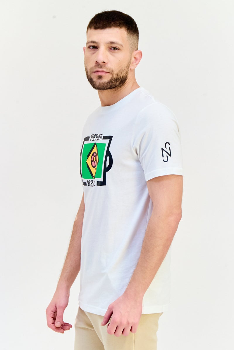 PUMA Men Sportswear Fit Short Sleeves Neymar Junior Football T-shirt, White - Image 2