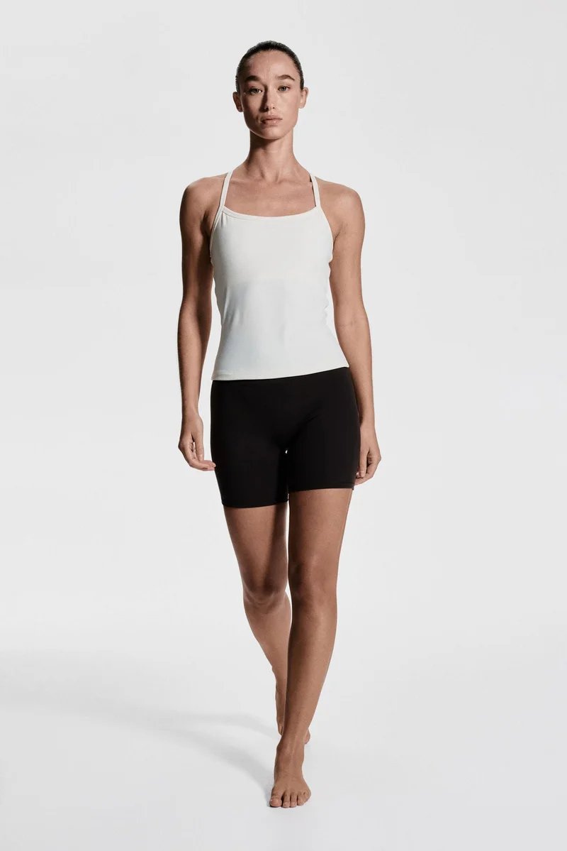 H&M Integral-bra sports strappy top with SoftMove™