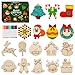 Worgree Christmas Crafts for Kids 36pcs DIY Wooden Magnets Art Craft Supplies Painting Kit for Boys Girls Ages 48 812 Xmas Stocking Stuffers Toys Party Favors Gifts Goodie Bag Fillers Holiday Decor - Image 3