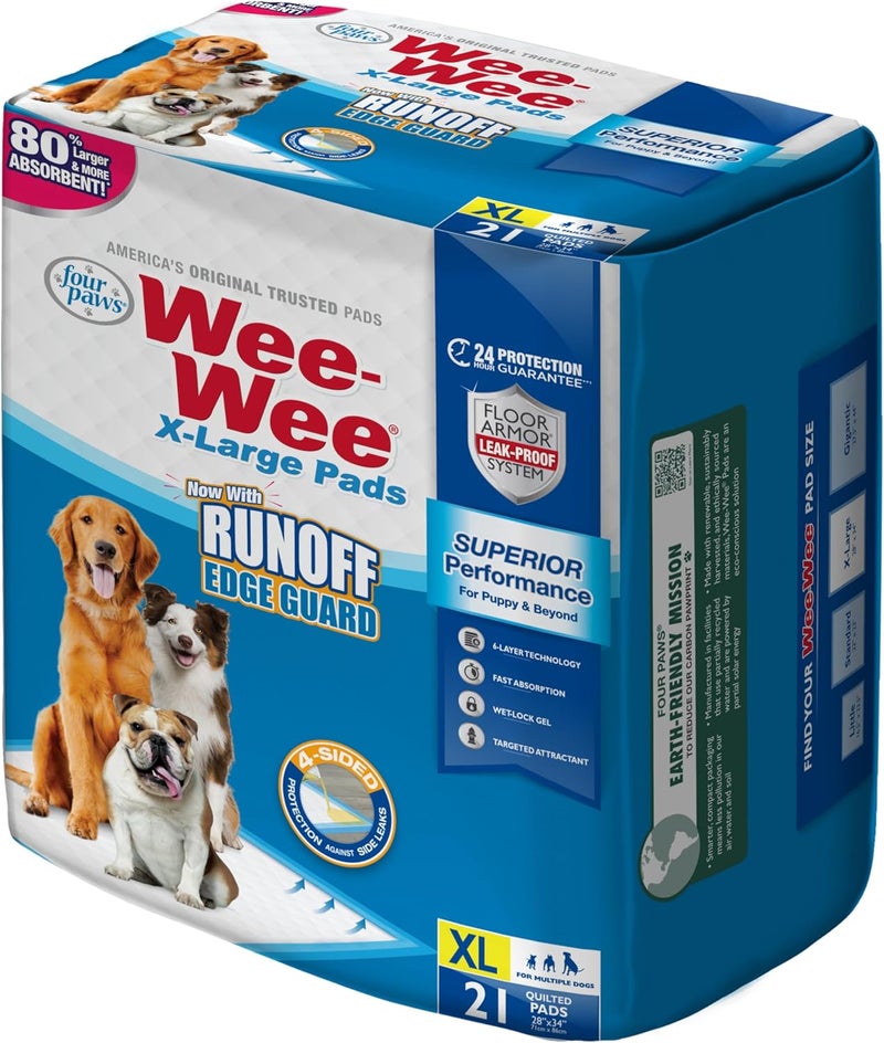 Four Paws Wee-Wee Dog Training Pads, X-Large, 21 Pack - Image 1