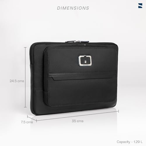 scarters Tech Satchel | 13 inch Laptop / 14 inch Laptop Sleeve | iPad Sleeve 11 inch / 13 inch | Laptop Sling Bag | Tech Kit Organiser | Laptop Tech Bag (Black) - Image 3