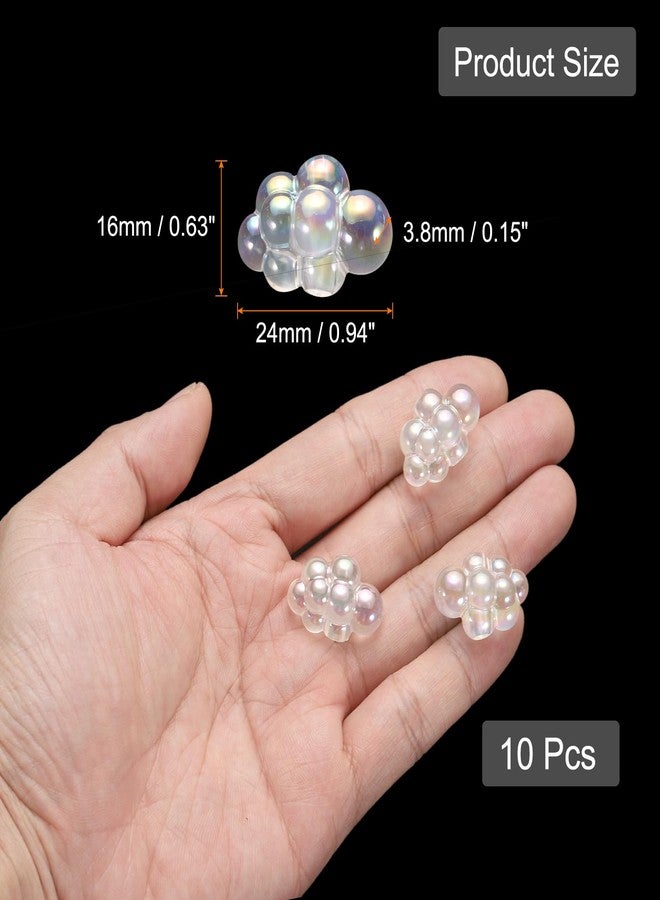 CoCud Bubble Clusters for Miniature Dollhouse Bathtub, 1:16 Scale Acrylic Matte White Bubbles - (Applications: for DIY Craft, Fairy Beach Decor), 10-Piece - Image 3