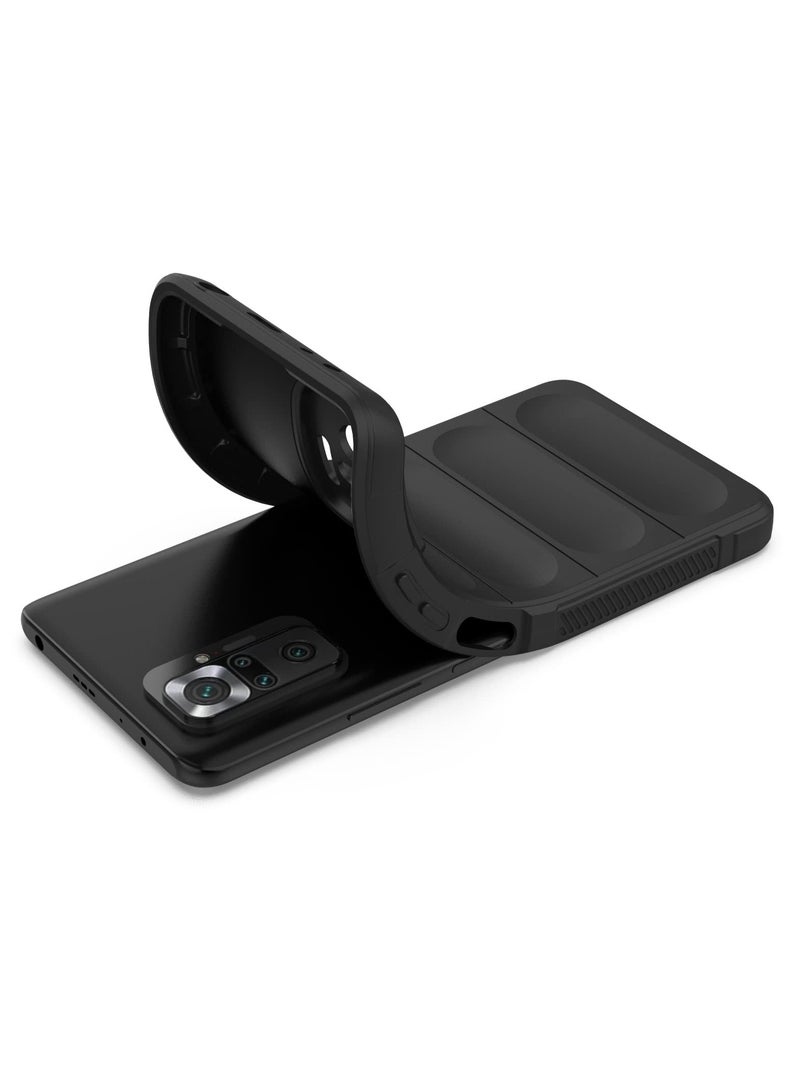 جراب موبايل ماجيك شيلد  سيليكون مضاد للصدمات وحمايه للكاميرا متوافق Redmi Note 10 Pro 4G  (اسود) - Image 2