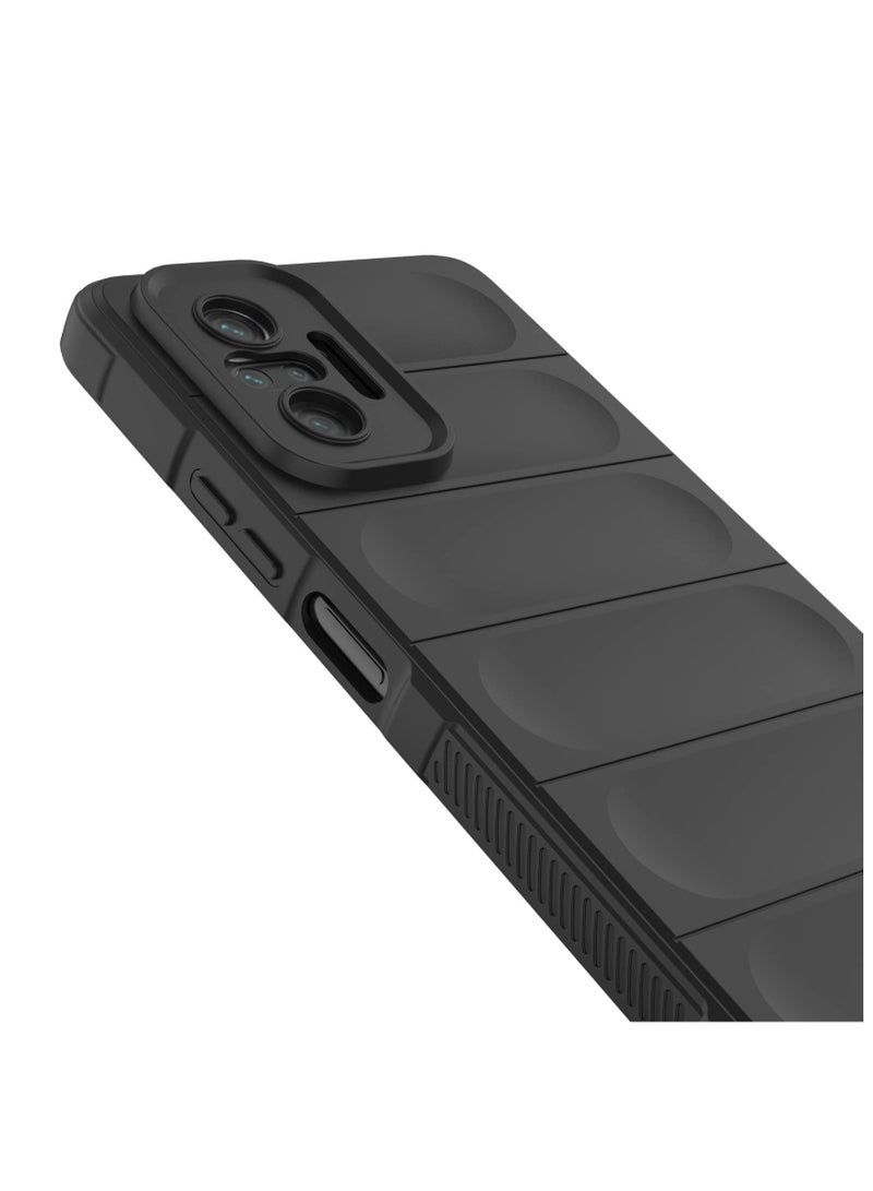 جراب موبايل ماجيك شيلد  سيليكون مضاد للصدمات وحمايه للكاميرا متوافق Redmi Note 10 Pro 4G  (اسود) - Image 4