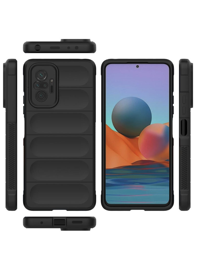 جراب موبايل ماجيك شيلد  سيليكون مضاد للصدمات وحمايه للكاميرا متوافق Redmi Note 10 Pro 4G  (اسود) - Image 5