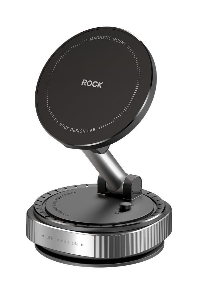 Rock Upgraded Vacuum Magnetic Phone Holder 360Â° Rotatable Suction Phone Mount Phone Holders for Your Car Strong Suction Cup Magnetic Car Phone Mount for iPhone, Samsung, All Smartphones & All Car Models - Image 1